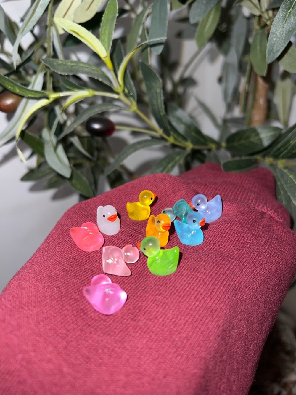 Assorted Mini Acrylic Ducks - Bright Multi-Color